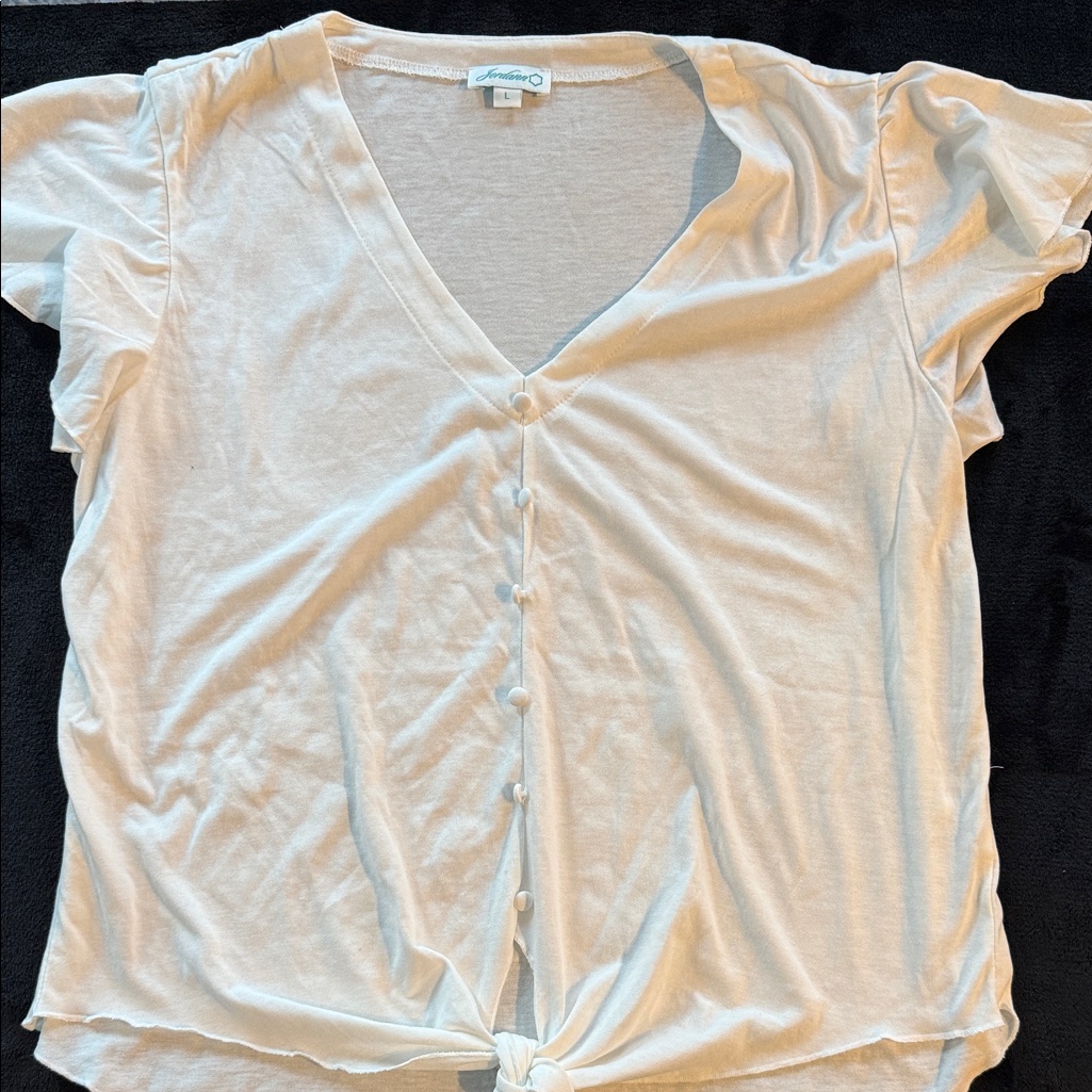 Elegant White Button-Down Women Top
